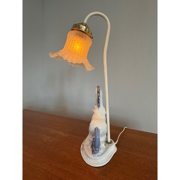 Unicorn Lamp Night Light Porcelain Gold Accents Nursery Decor Whimsical‎ - Picture 3 of 10